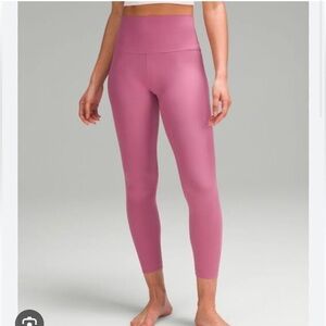 LULULEMON PINK RIBBED LEGGINGS